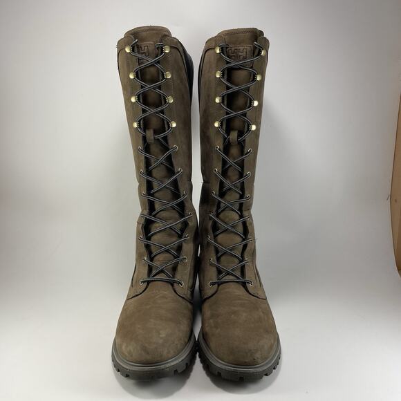Helly Hansen Solli Tall Boots Womens Size 10 Brown Leather Lace Up Winter Riding - Picture 9 of 10